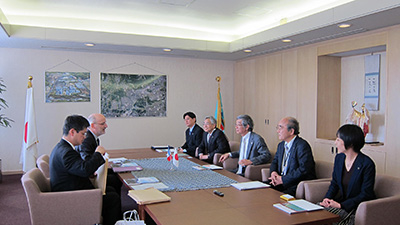 President Pierre-Paul Zalio and Vice President Keitaro Nakatani (ENS Cachan, France) Visit (April 15, 2016)