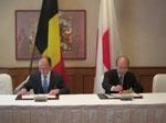 Academic agreement signing ceremony hosted by Belgium and Université catholique de Louvain delegation visit (June 14, 2012)