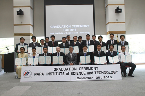 2016 NAIST Fall Graduation Ceremony (September 26, 2016)