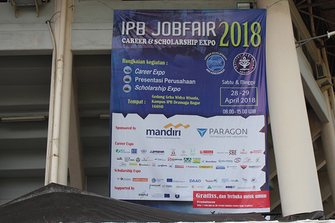 NAIST Booth at the Bogor Agricultural University Career and Scholarship Expo 2018 in Bogor, Indonesia (April 28 - 29, 2018)