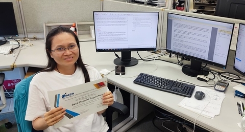 Tran Thi Diem of Computing Architecture lab received the Best Student Paper Award at IEEE iCCECE'21.