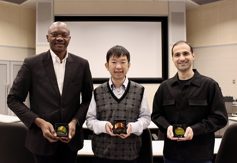 Abraham Olufemi Abiodun, Yohanssen Pratama, Golbabaei Babak, and Koki Tachibana were each awarded by sponsoring companies at Doctoral Career Messe 2023.