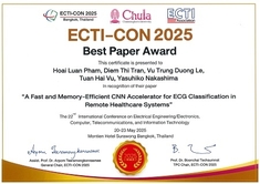 Assist. Prof. Hoai Luan PHAM et al. of the Computing Architecture Laboratory received the Best Paper Award at ECTI-CON 2025.