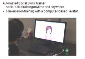 Fig.1:Training using the Automated Social Skills Trainer