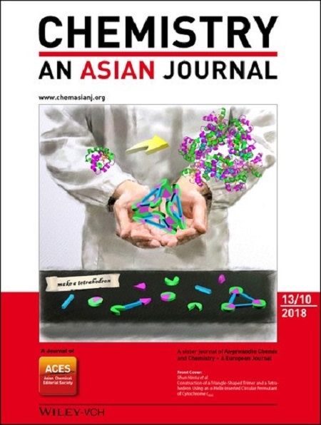物質創成科学領域　超分子集合体科学研究室の廣田俊教授、小田祥也さん(平成30年3月学位取得)らの学術論文がChemistry - An Asian Journalの表紙(front cover)を飾りました