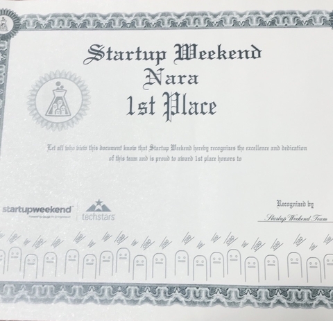 Startup Weekend奈良において本学学生が一員のチーム「BOKUCOSME」が優勝