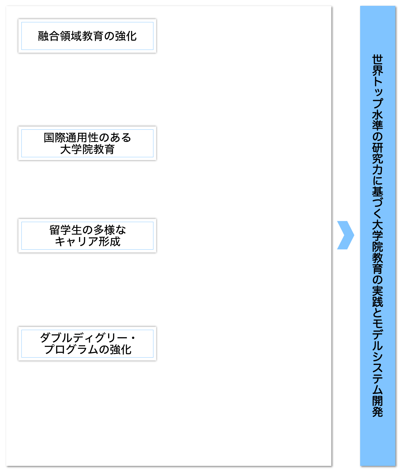 戦略的な大学組織改革と大学院教育改革図