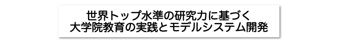 大学院教育の実践とモデルシステム開発