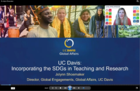 国際FDウェビナー「教育・研究とSDGs～融合への取り組み～@カリフォルニア大学デービス校」を開催 （2021/03/02）