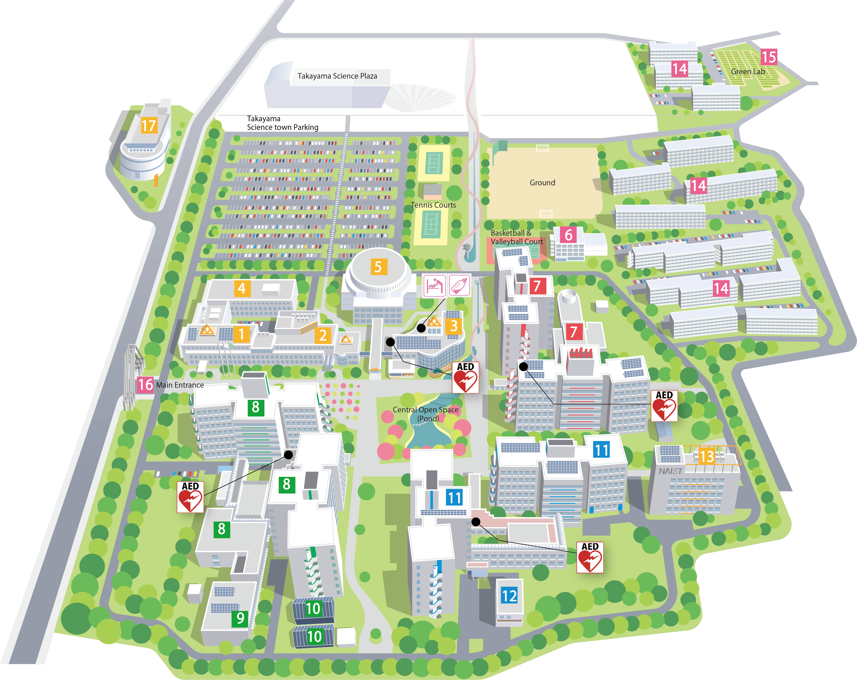 University map. Map of Nara.