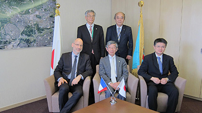 President Pierre-Paul Zalio and Vice President Keitaro Nakatani (ENS Cachan, France) Visit (April 15, 2016)