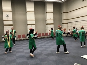 Association members demonstrating Kawachi Ondo moves
