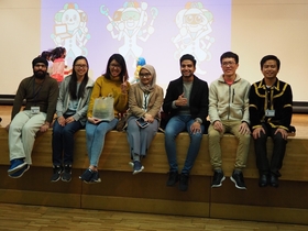 A group of students who participated in the meeting