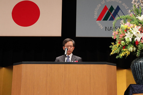 A congratulatory messages by Mr. MURAI, vice governor of Nara prefecture.
