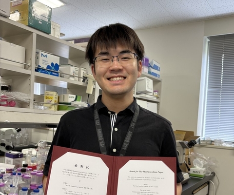 Assistant Professor Tatsuya Nakagawa from the laboratory of Organ Developmental Engineering has received 