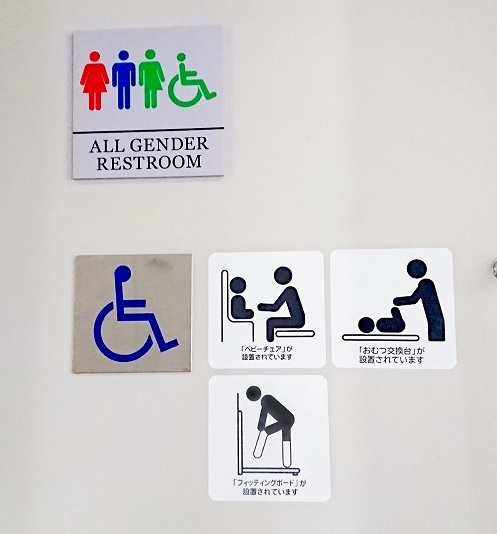 Pictogram image of a multipurpose restroom