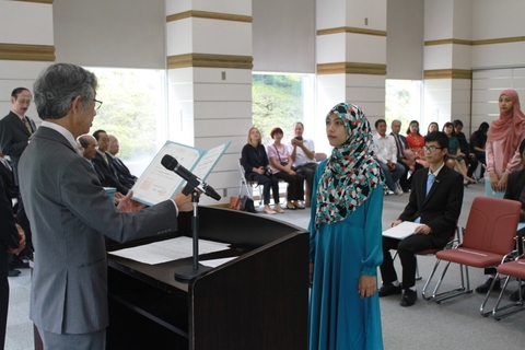 平成28年度学位記授与式を挙行（2016/09/26）