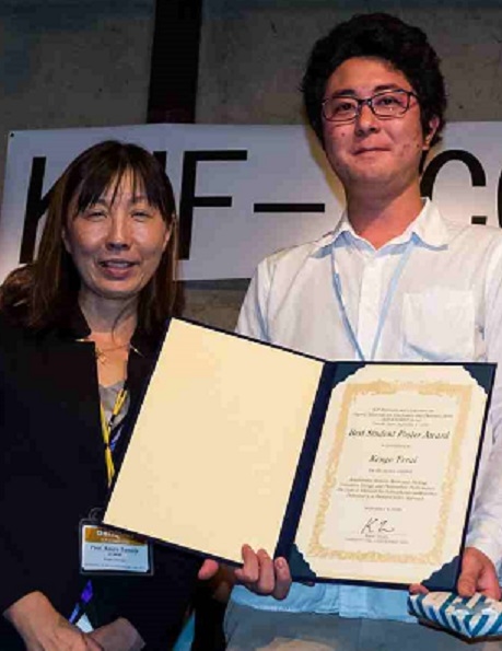 有機光分子科学研究室の寺井健悟さん（博士前期課程2年）がKJF-ICOMEP 2016においてBest Student Poster Awardを受賞