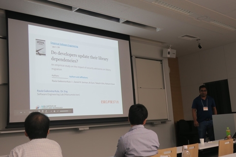 情報科学研究科　ソフトウェア工学研究室のRaula Gaikovina Kula特任助教らが、情報処理学会ソフトウェア工学研究会より卓越研究賞を受賞