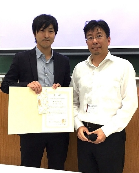 物質創成科学研究科　センシングデバイス研究室の岡田豪助教が日本セラミックス協会第30回秋季シンポジウムにおいて講演奨励賞を受賞