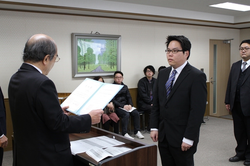 平成29年度　学位記授与式を挙行（2017/12/22）