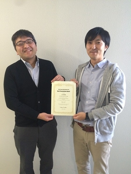 物質創成科学研究科　センシングデバイス研究室の岡田豪助教が第56回セラミックス基礎科学討論会においてBest Presentation Award（国際賞）を受賞