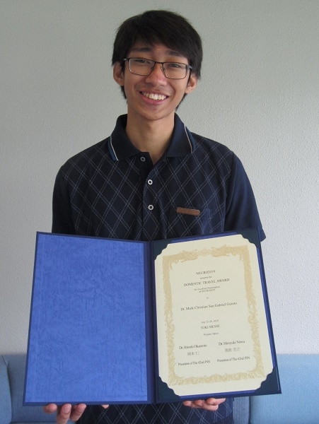 光機能素子科学研究室のMark Christian Guintoさん(博士前期課程2年)がNEURO2019（第42回日本神経科学大会・第62回日本神経化学会大会）にて国内Travel Awardを獲得