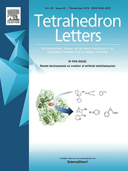 超分子集合体科学研究室の松尾貴史准教授らが執筆した人工金属酵素の開発に関する総説論文がElsevierのTetrahedron Letters表紙（front cover）に選出