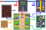 RPG風のバーチャルキャンパスマップ