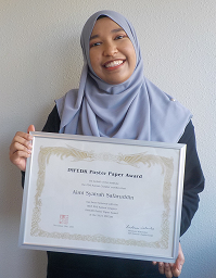 情報機能素子科学研究室のAimi Syairahさん（博士後期課程3年）がIEEE IMFEDK国際会議で優秀学生賞を受賞