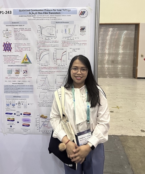 情報機能科学研究室博士後期課程3年のキャンデル グレイス パレデス クイノさんが、The23rd International Meeting on Information Displayにおいて「ベストポスター賞」を受賞