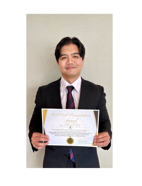 情報機能素子科学研究室の博士後期課程学生 Mark D. Ilasin さんが ISAT-24 にて「Best Oral Presentation Award」を受賞