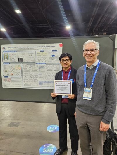 量子物性研究室のAvram Gutierrezさん(博士後期課程3年)がアメリカ化学会のACS Spring 2026 Meetingでoutstanding student poster awardを受賞
