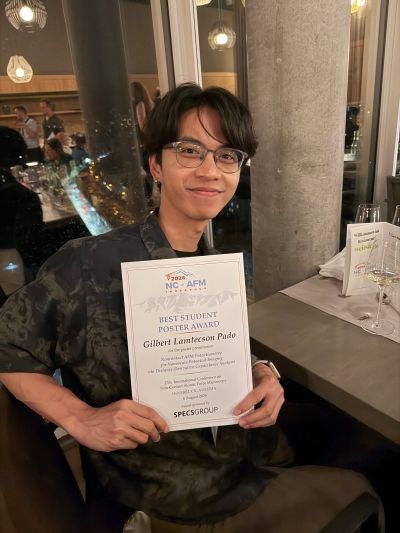 有機エレクトロニクス研究室のGilbert Lamtecson PadoさんがNC-AFM 2026 Best Student Poster Awardを受賞